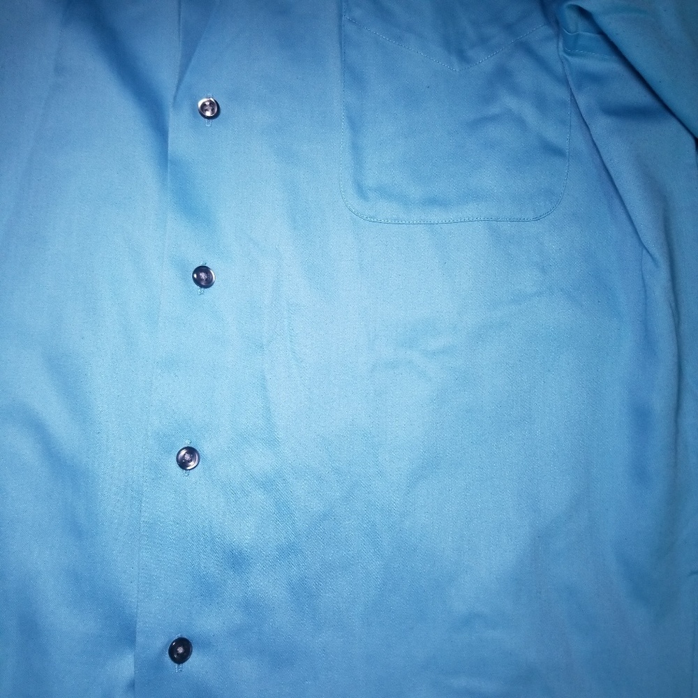 Geoffrey Beene blue large 16 1/2 34-35 dress shirt